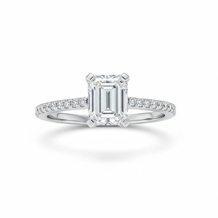 Anello Solitario  Baguette