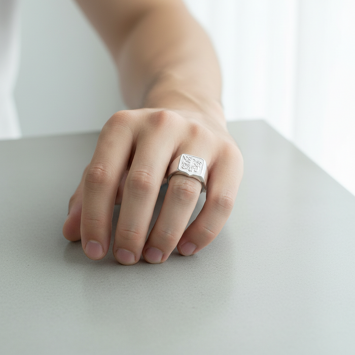 Anello Stemma Inciso
