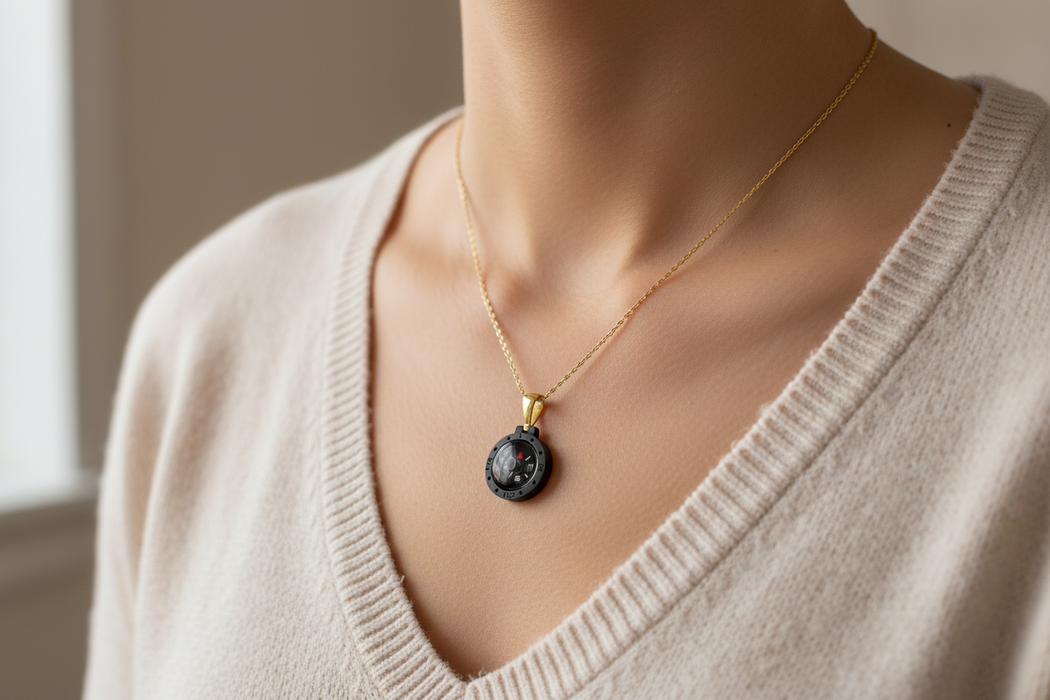 Ciondolo Uomo Bussola Titanio