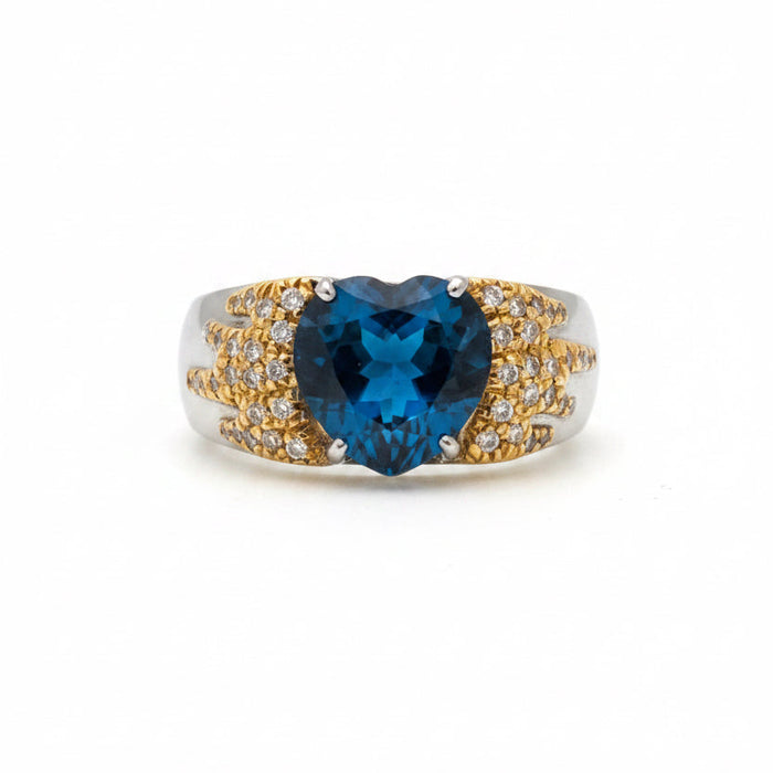 Anello Blue Heart