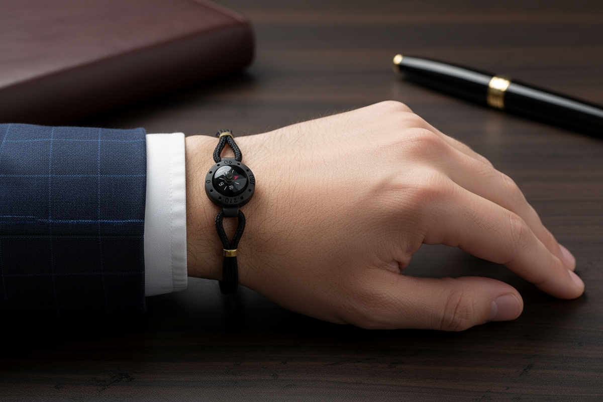 Bracciale Uomo  Bussola Titanio