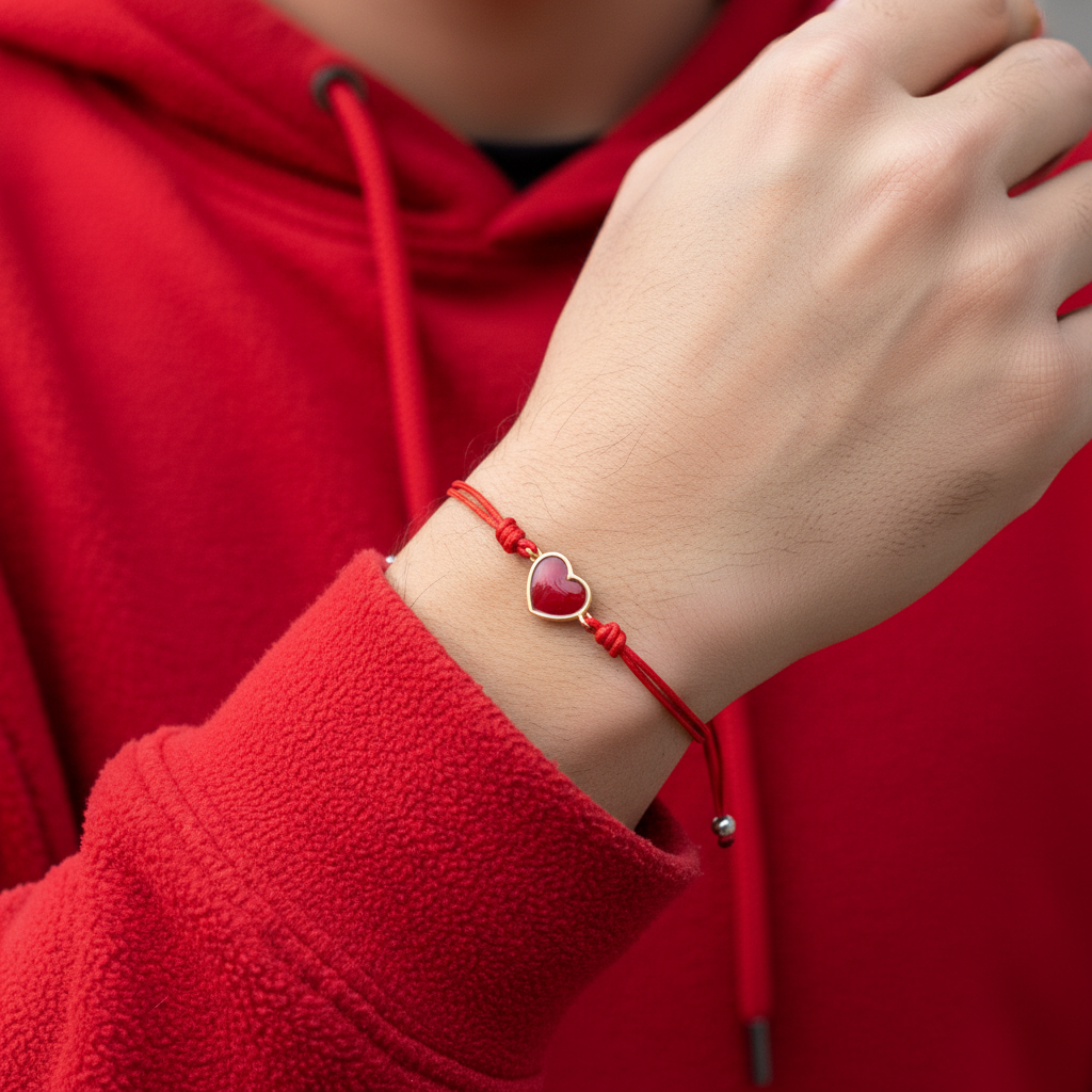 Bracciale Cuore oro smalto