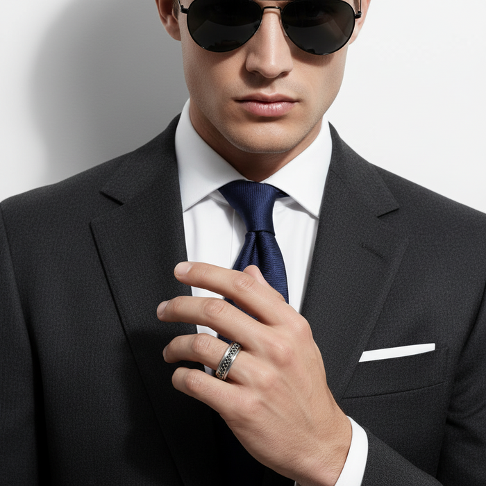 Anello Uomo Fede Black