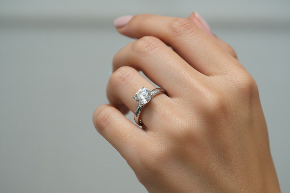 Anello  Solitario  Luce ct.1,21