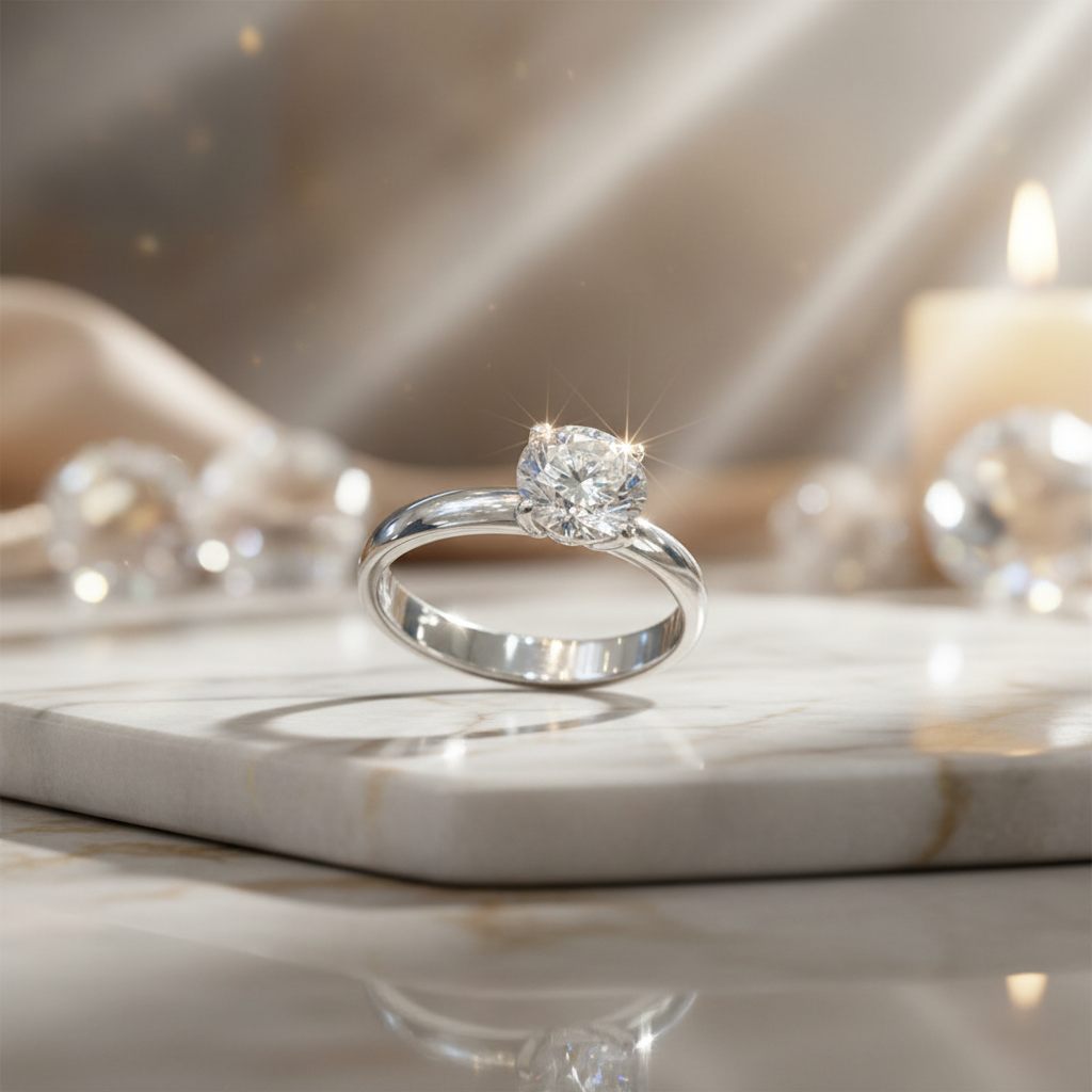Anello  Solitario  Luce ct.1,21