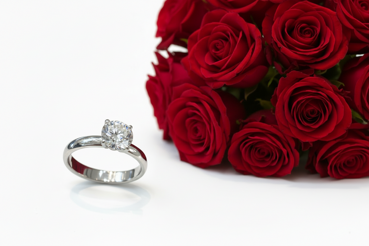 Anello  Solitario  Luce ct.1,21