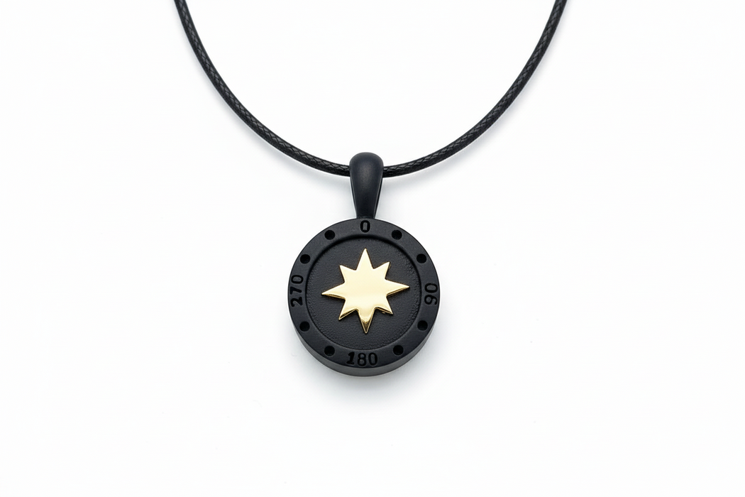 Ciondolo Uomo Rosa dei Venti  Black