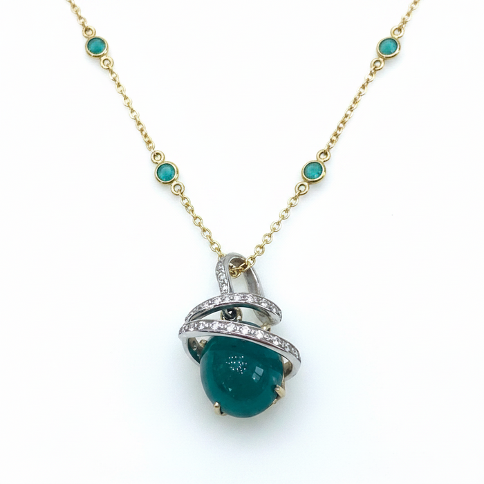 Ciondolo Emerald Saturn