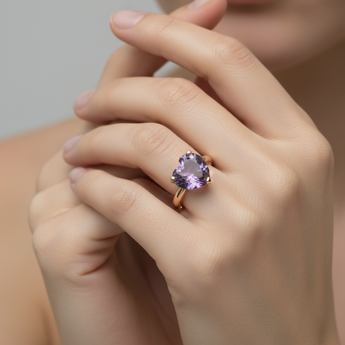 Anello Caramel Heart Violet