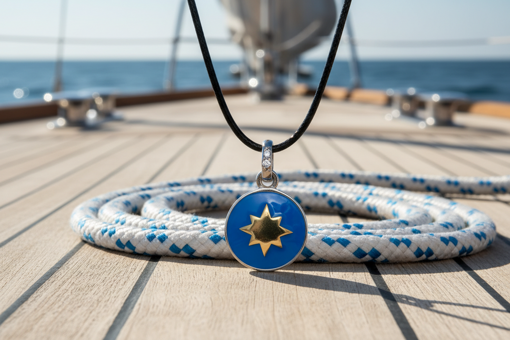 Ciondolo Rosa dei Venti Blue