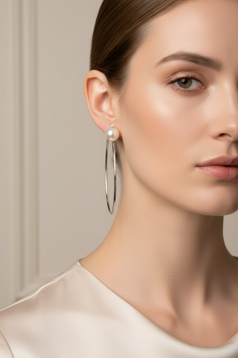 Orecchini Circle Pearl