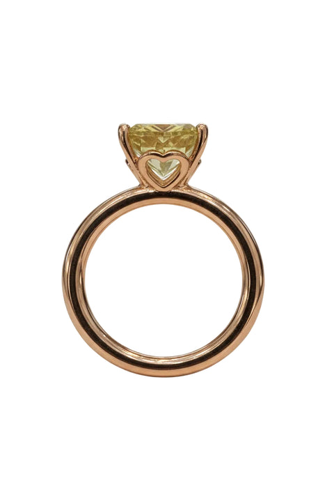 Anello Caramel Heart Prasiolite