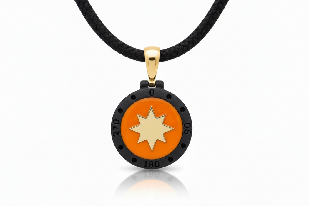 Pendente  Uomo Rosa dei Venti Orange