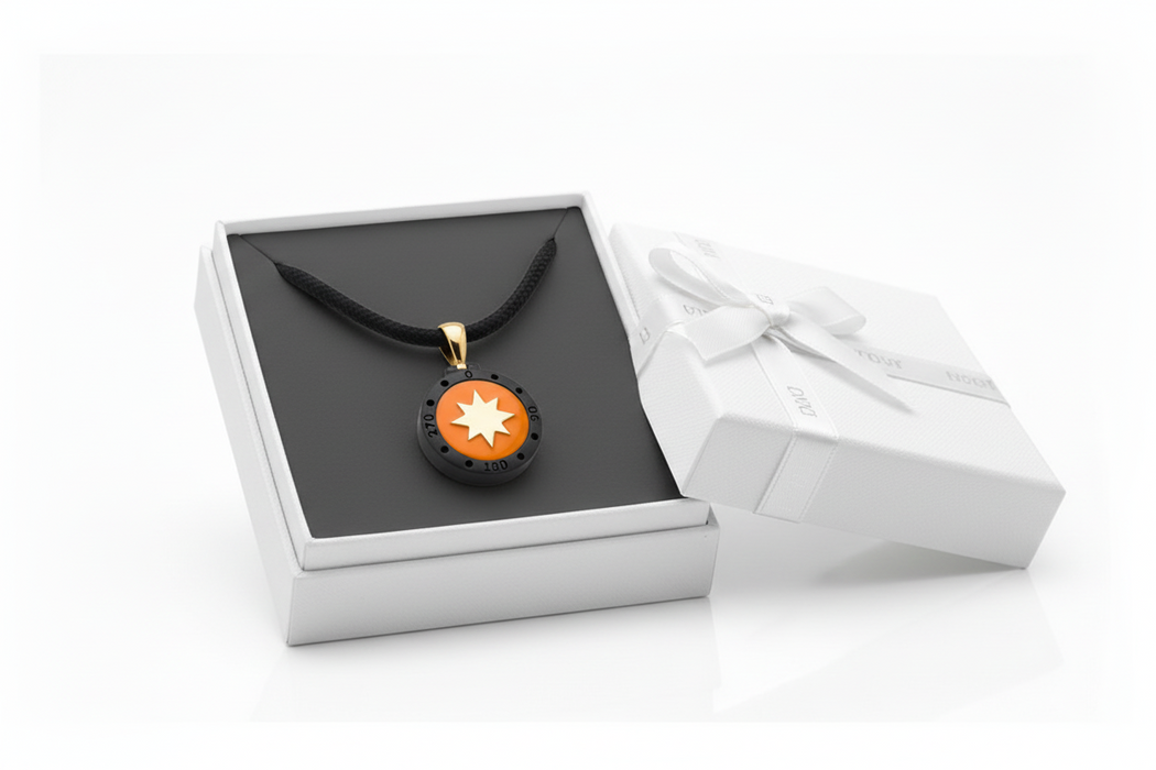 Pendente  Uomo Rosa dei Venti Orange