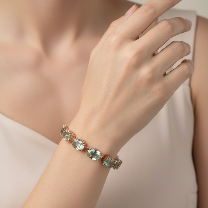 Bracciale Caramel Prasiolite
