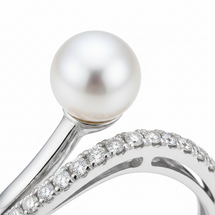 Anello Perla Wave