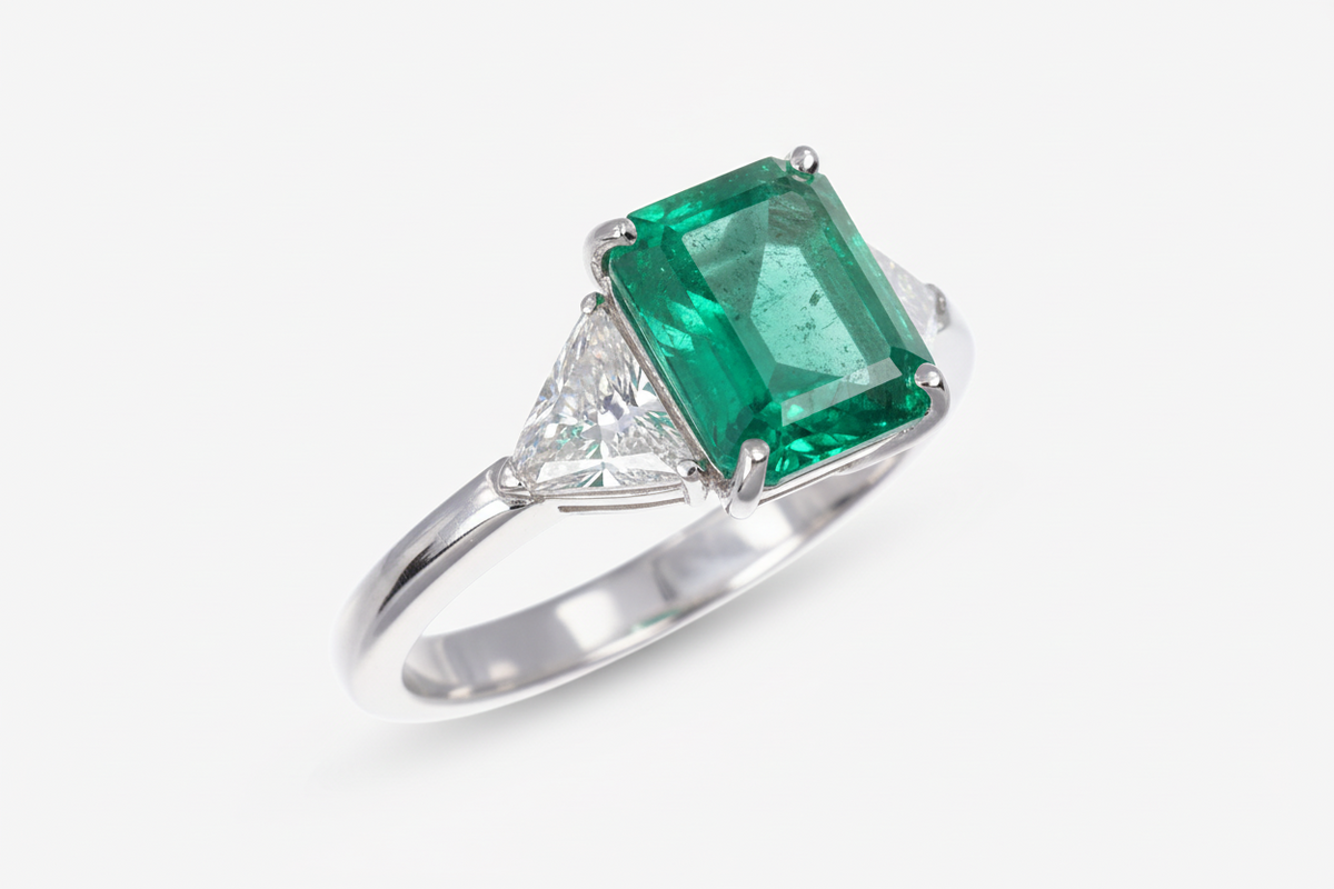Anello Smeraldo  Splendore  Elegante