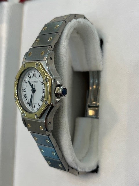 Cartier Santos Ottogonale in acciaio e oro giallo