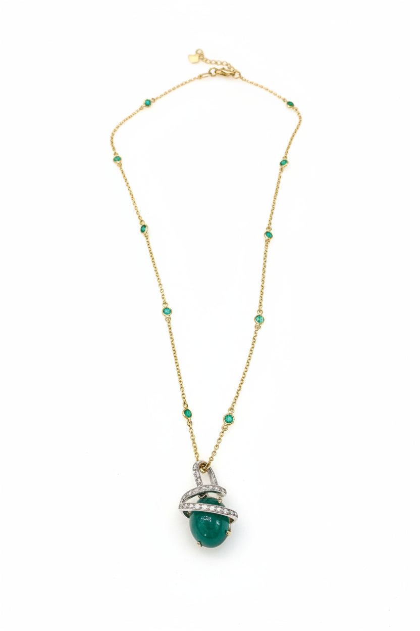 Ciondolo Emerald Saturn