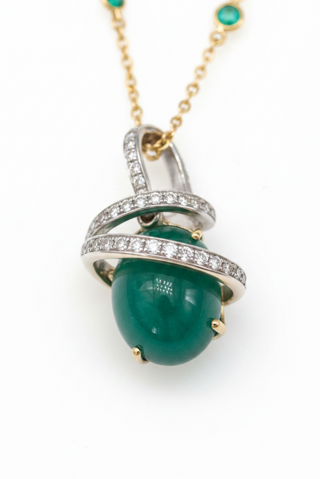 Ciondolo Emerald Saturn
