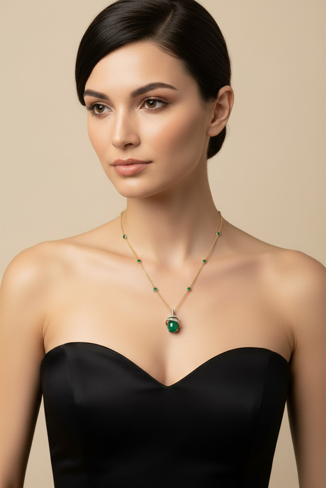 Ciondolo Emerald Saturn