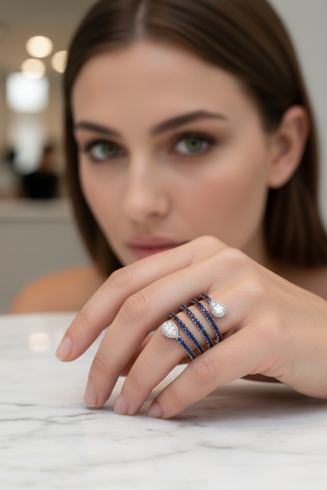 Anello Blue Snake