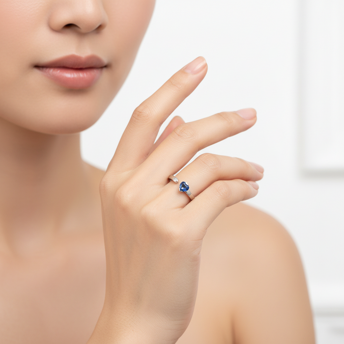 Anello  Hope Blue Heart