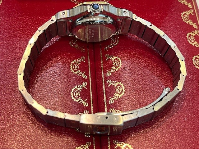 Cartier Santos Ottogonale in acciaio e oro giallo