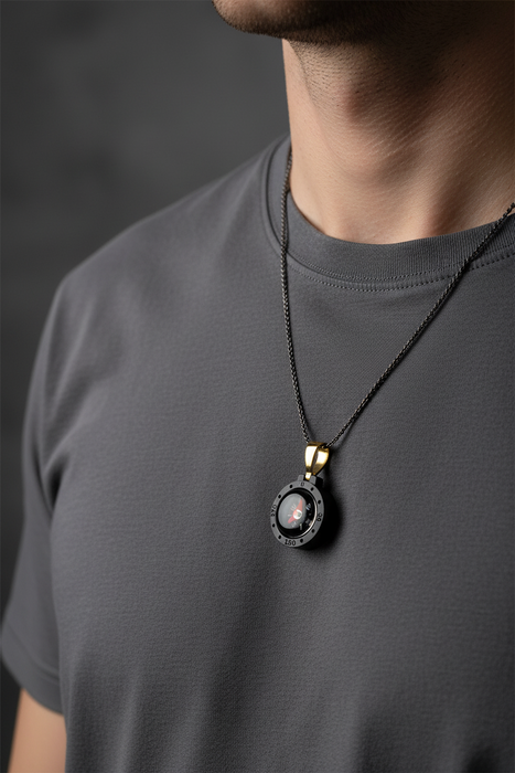 Ciondolo Uomo Bussola Titanio