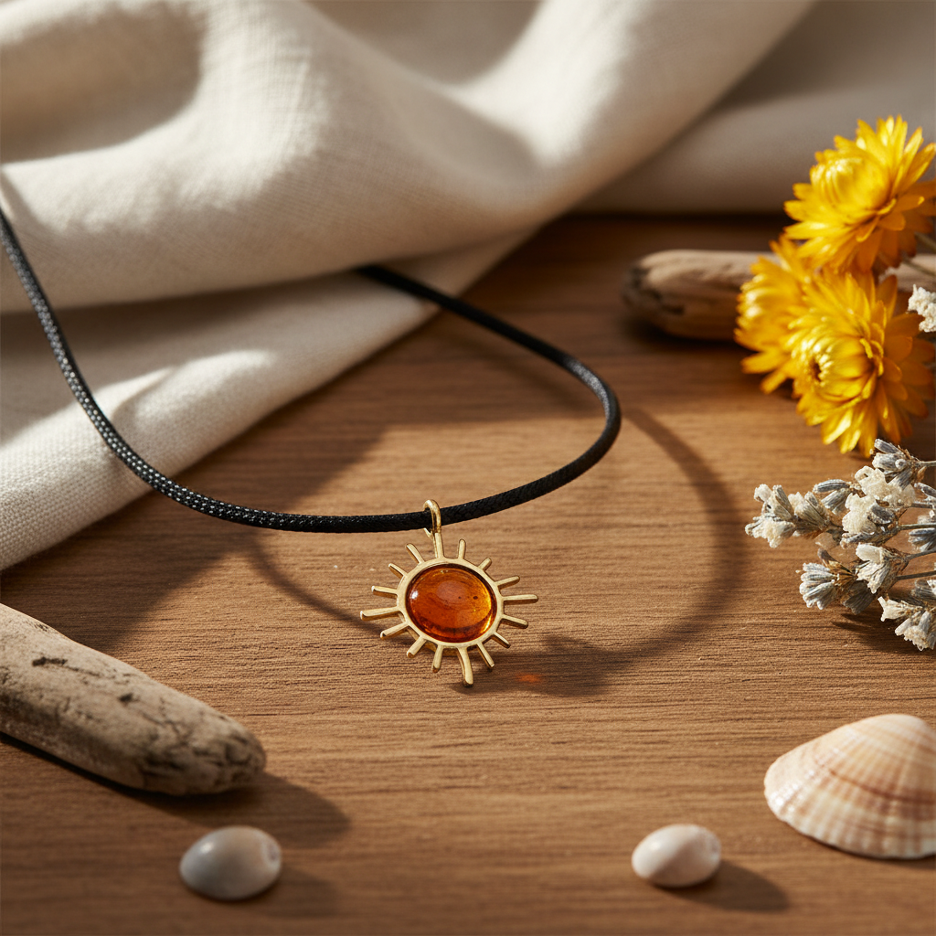 Pendente Sole smalto Orange