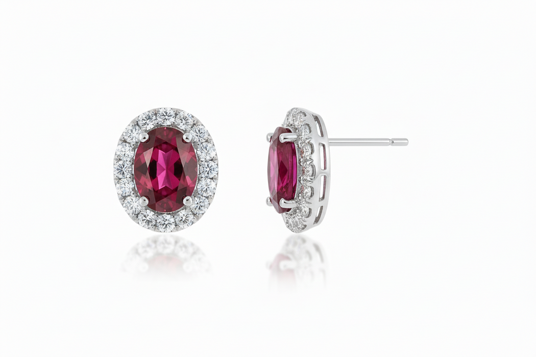 Orecchino lobo ruby
