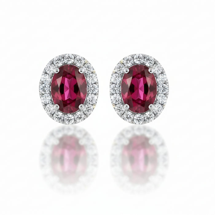 Orecchino lobo ruby
