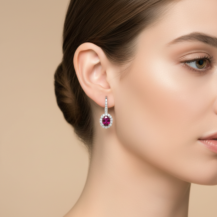 Orecchini pendenti Ruby