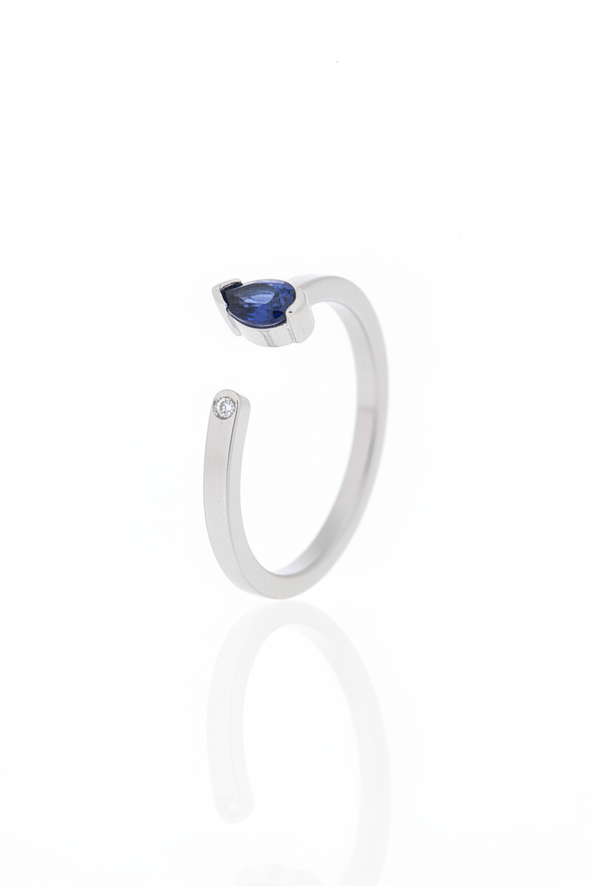 Anello  Hope Blue   Pear