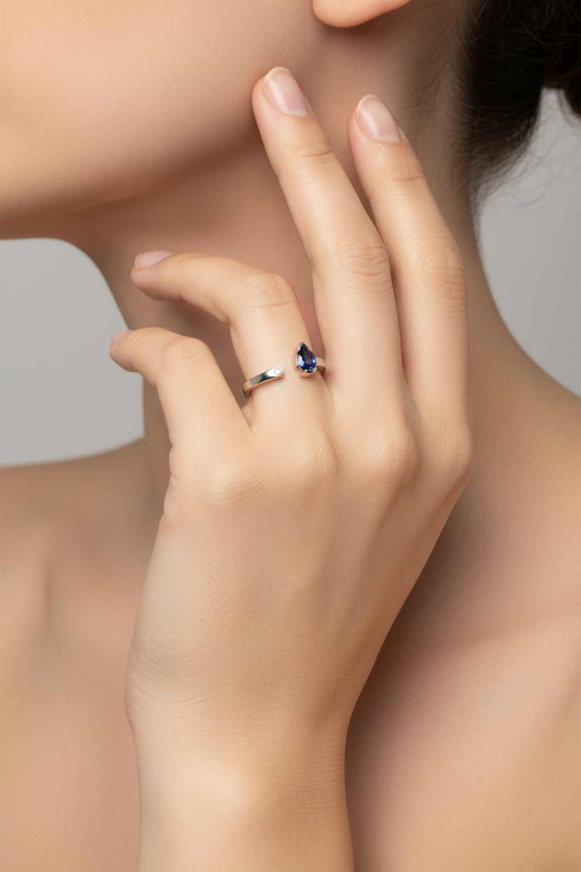 Anello  Hope Blue   Pear