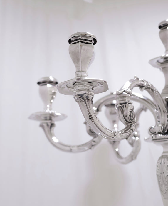 Candeliere a 7 Fiamme in Argento 925 - Stile '700
