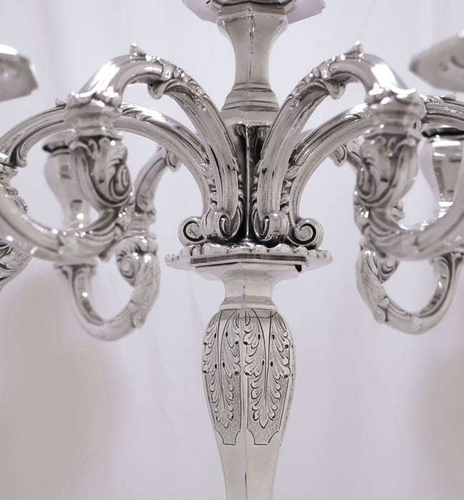 Candeliere a 7 Fiamme in Argento 925 - Stile '700