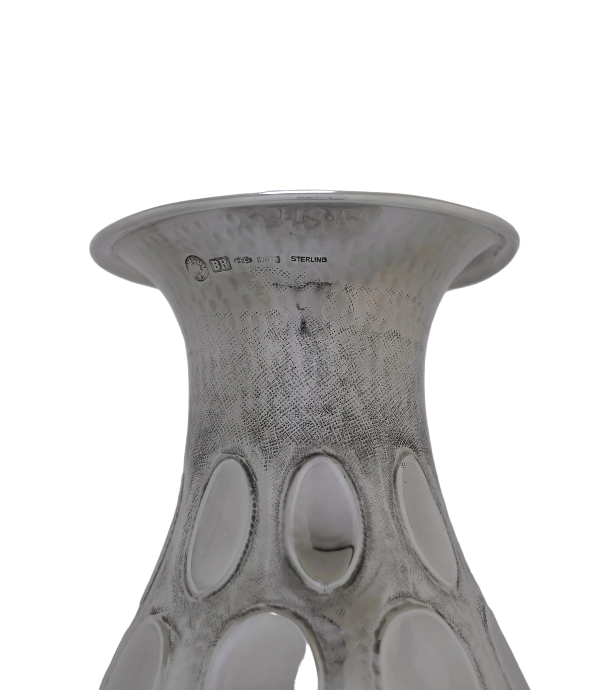Vaso in Argento 925 con Decori Ovali – Brandimarte