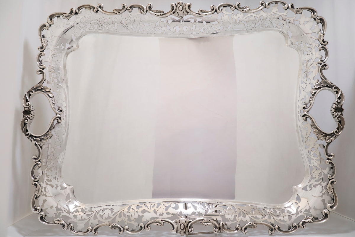 Vassoio Rettangolare in Argento 800