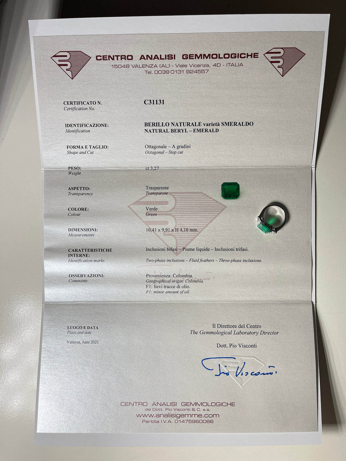 Anello Smeraldo Desire