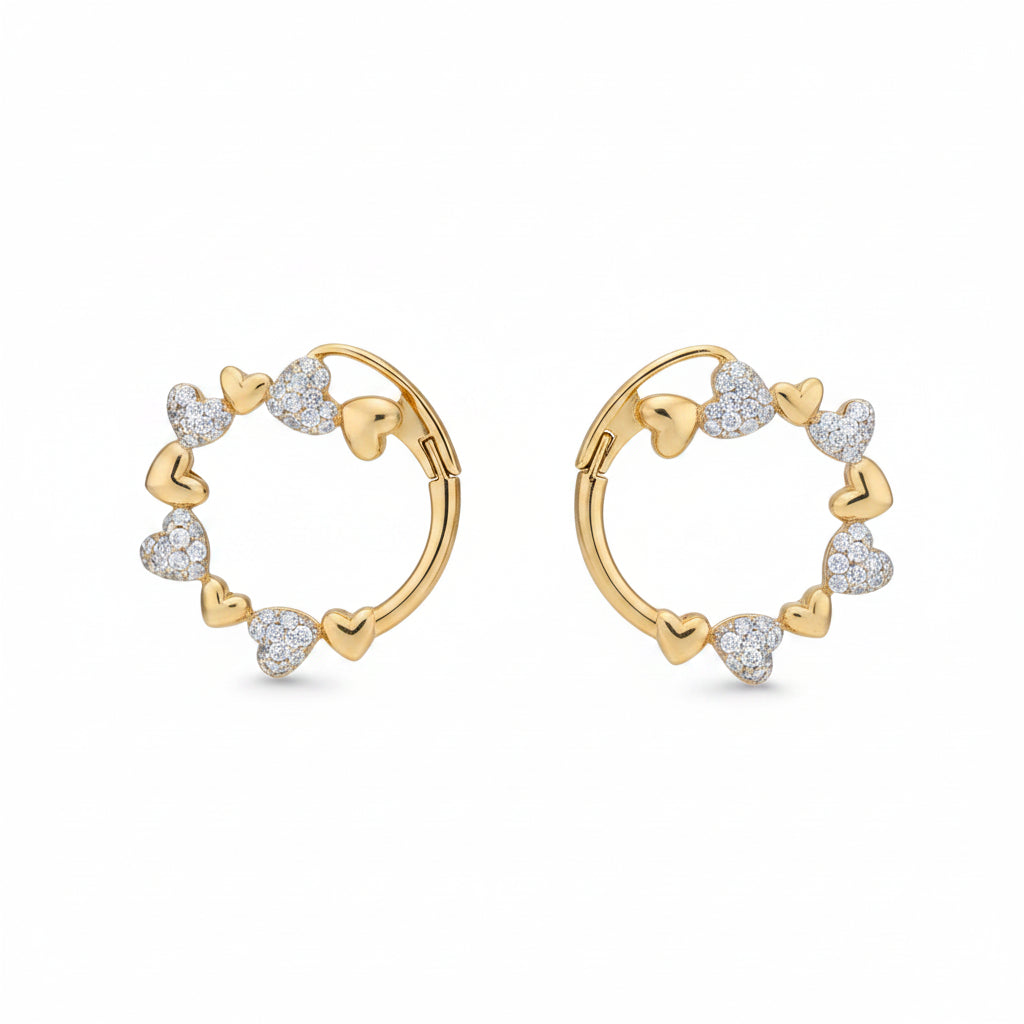 Orecchini Circle Heart