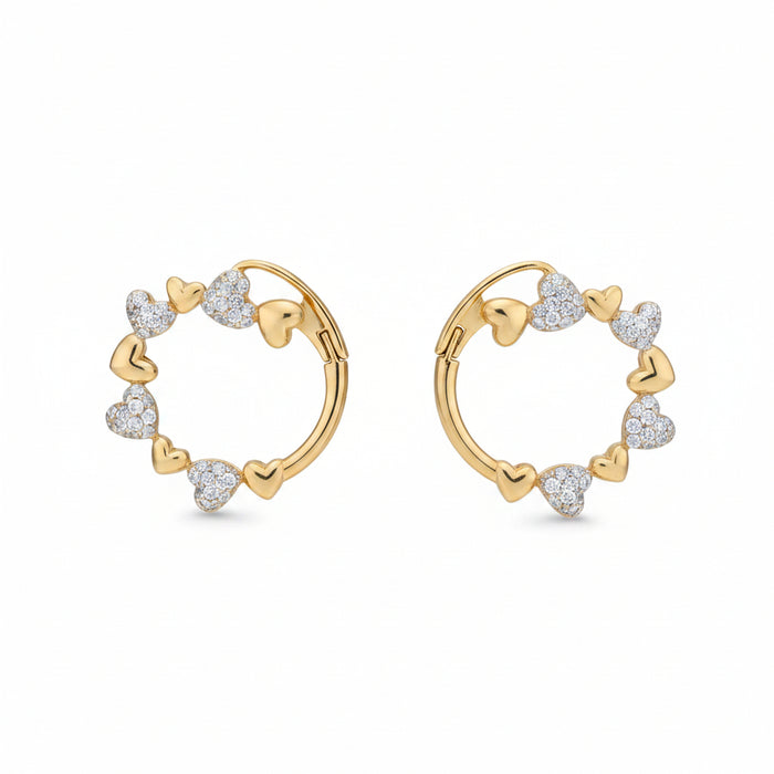 Orecchini Circle Heart