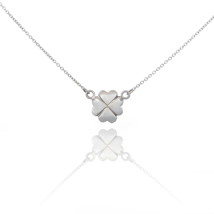 Catenina oro bianco con Quadrifoglio