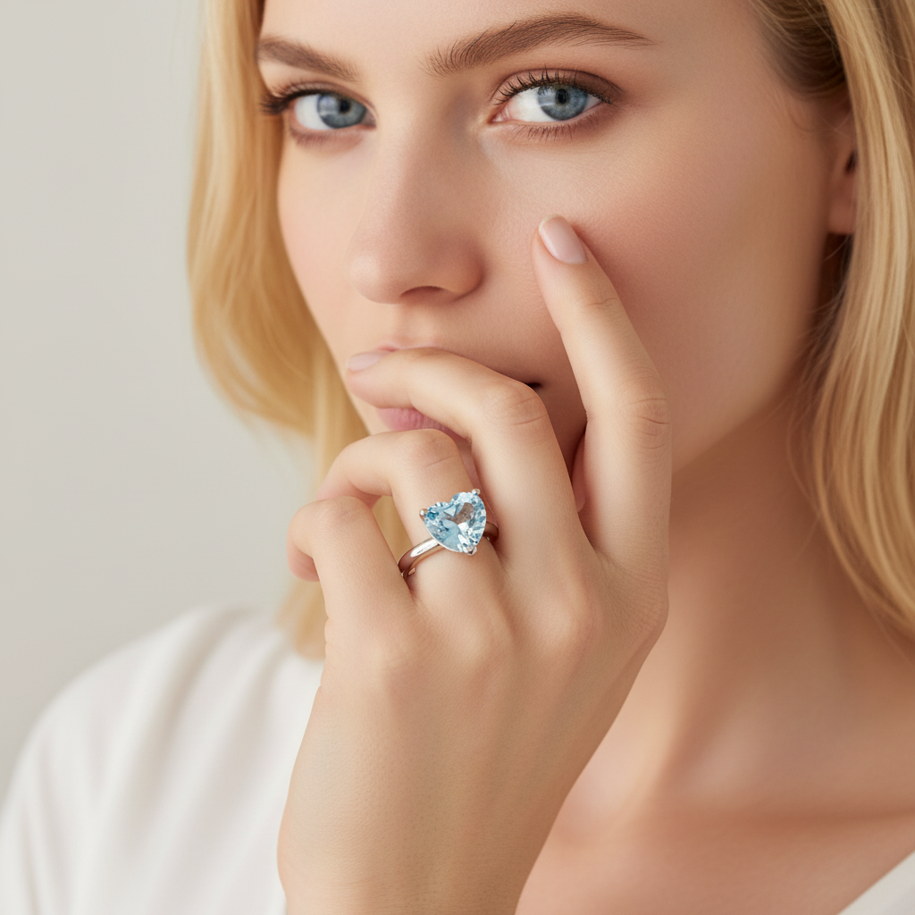 Anello Caramel  Heart  Azul