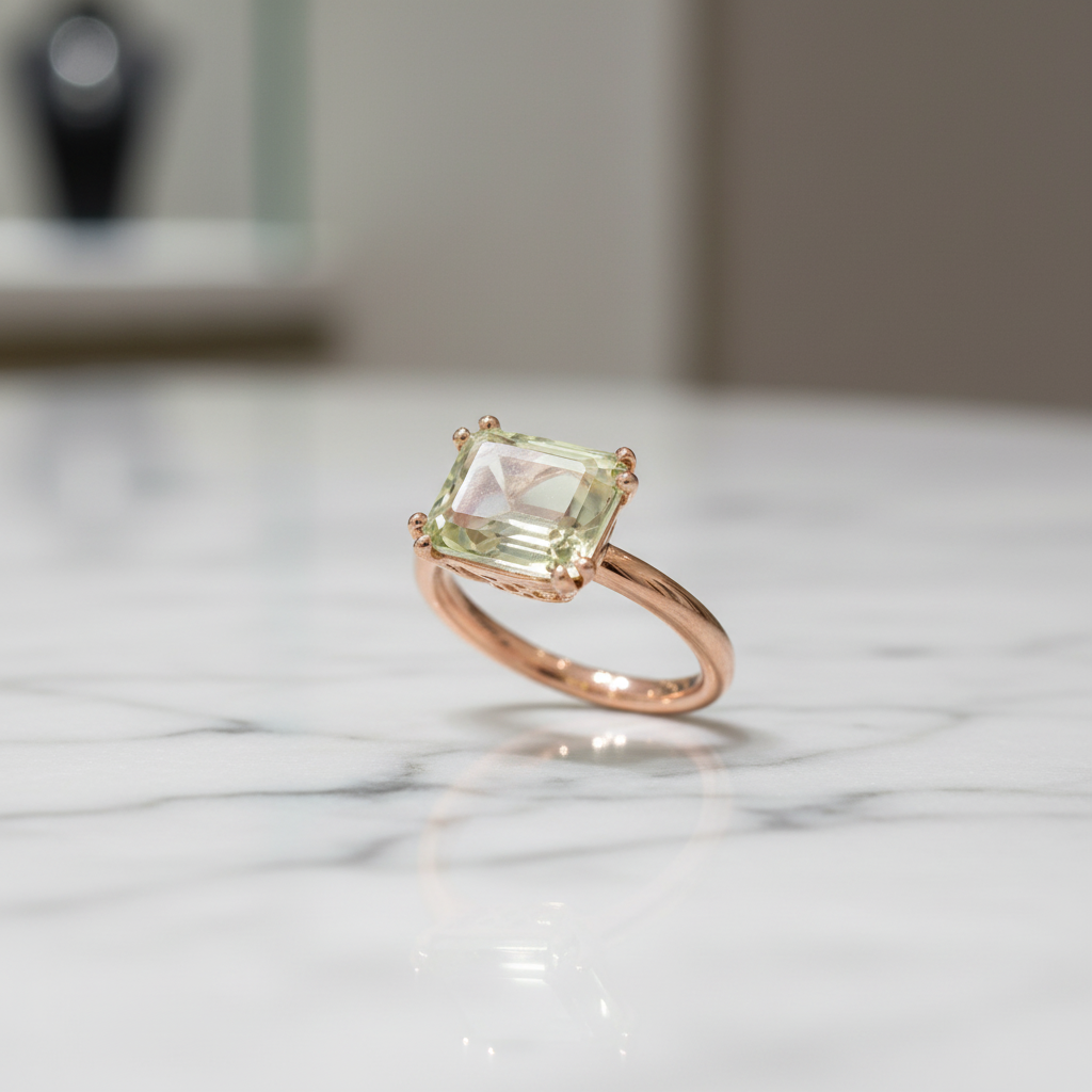 Anello Caramel Emerald 9Kt