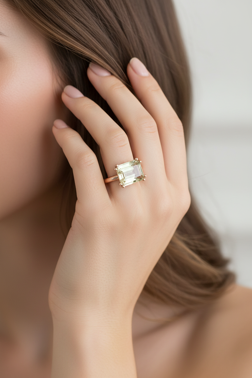 Anello Caramel Emerald 9Kt