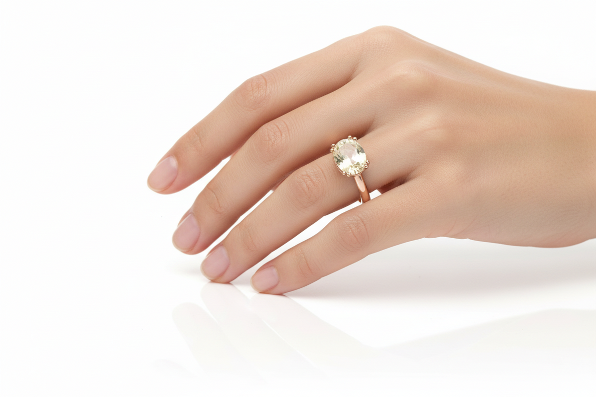Anello Caramel Verde 9Kt