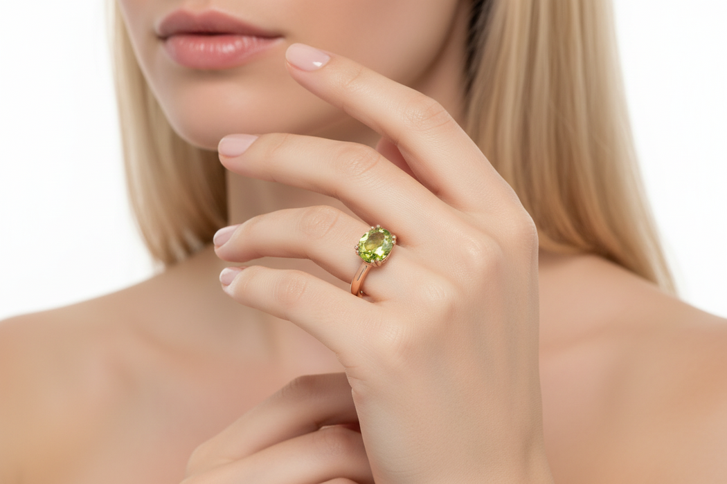 Anello Caramel Green 9Kt