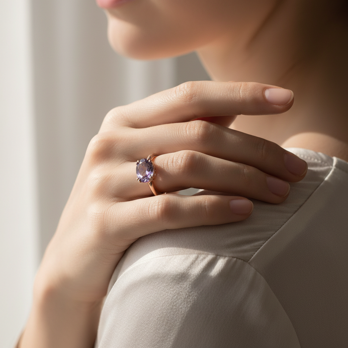 Anello Caramel Ametista