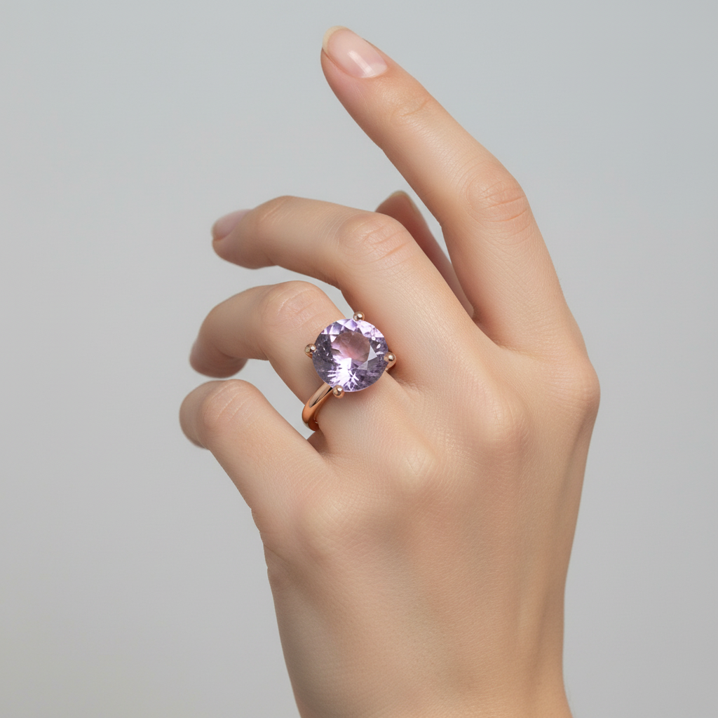 Anello Caramel  Violet 9Kt